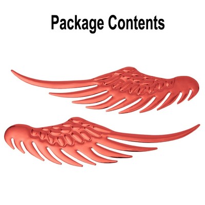 Creative DIY Wing Scratch Sticker for Car Motorcycle Pair Red Gold 13 7CM PVC