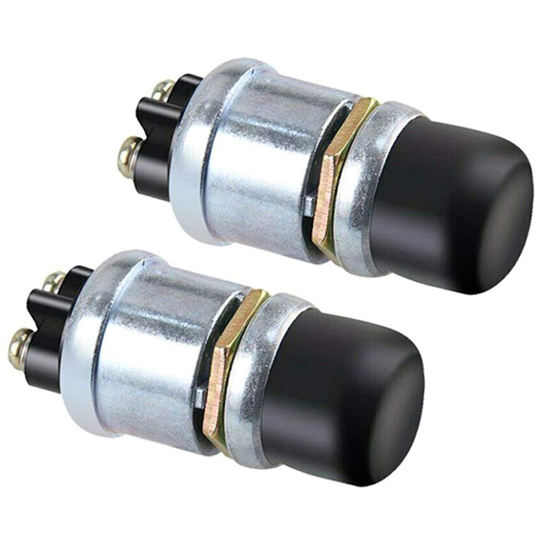 2PCS 50A 12V Waterproof Car Boat Track Switch Push Button Horn Engine Start Star