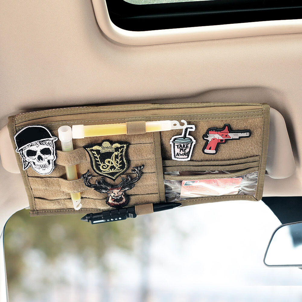 Truck Vehicle Car Sun Visor Panel Organizer Panel Tactical Holder