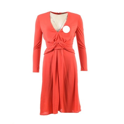 ISSA Dress Jersey China Red Long Sleeved Size 4 / UK 8 GL 110