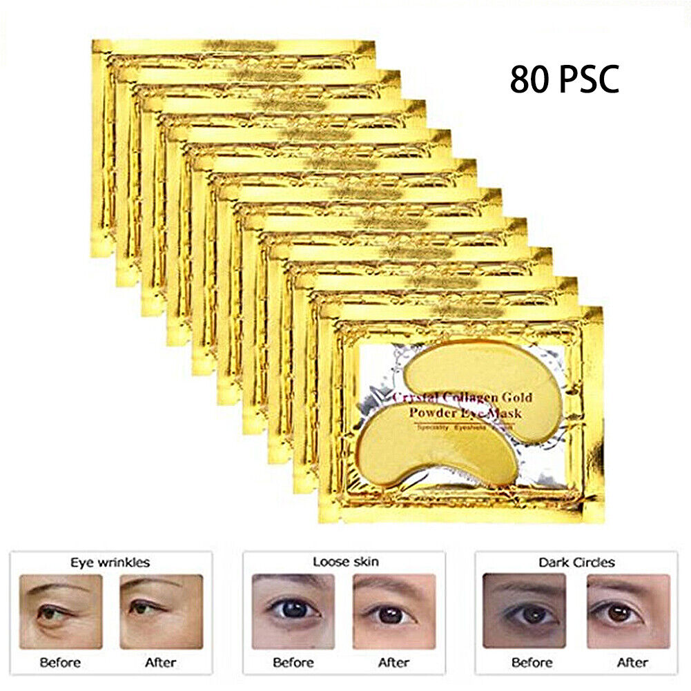 US 40 Pairs Gold Gel Under Eye Mask Patches Collagen Anti -Wrinkle Dark Circles 2