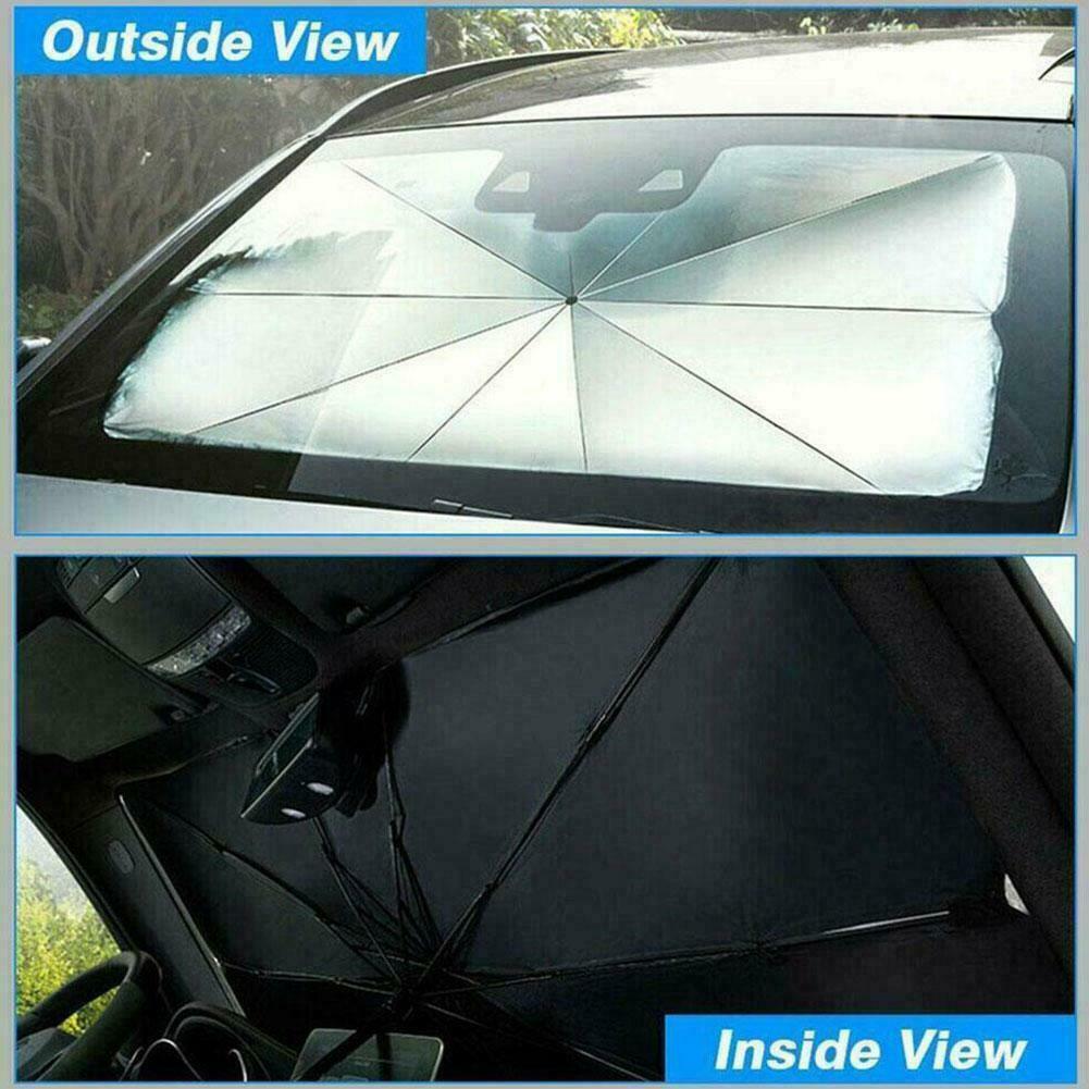 1PC Foldable Car Windshield Sun Shade Umbrella Front Window 79X145cm B3C7