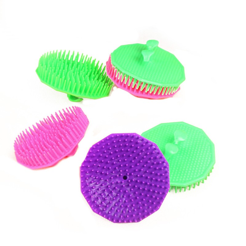 Silicone Shampoo Scalp Shower Body Washing Hair Massage Massager Brush Comb