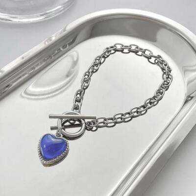 Temperature Sensitive Color Change Bracelet Love Shape Women Girls Jewelry Gift