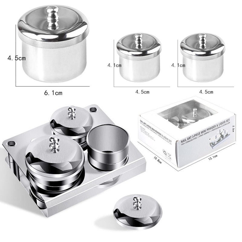 3Pcs/set Manicure Acrylic Liquid Container Organizer ...