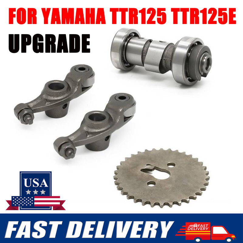 For Yamaha TTR125 TTR 125 E/L/LE 2000-17 Camshaft Silent Rocker Arm Sprocket Set