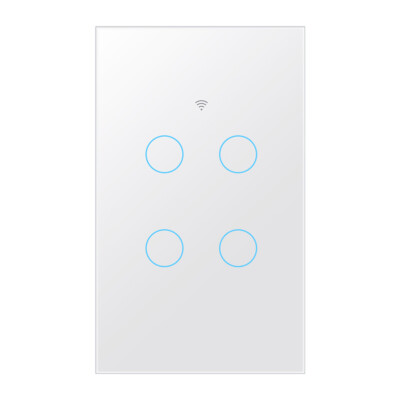 1/2/3/4 Gang WiFi Smart Wall Touch Light Switch Glass Panel for Alexa/Google APP
