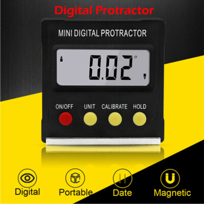 Digital Angle Finder Laser Level Gauge Inclinometer Magnetic Protractor USB LCD