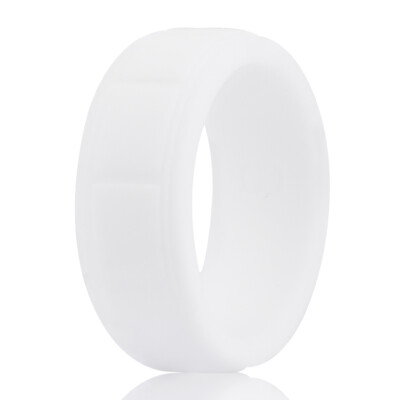 Medical Grade Silicone Wedding Ring Men's Flex Fit Sport Rubber Band 8-13# Size