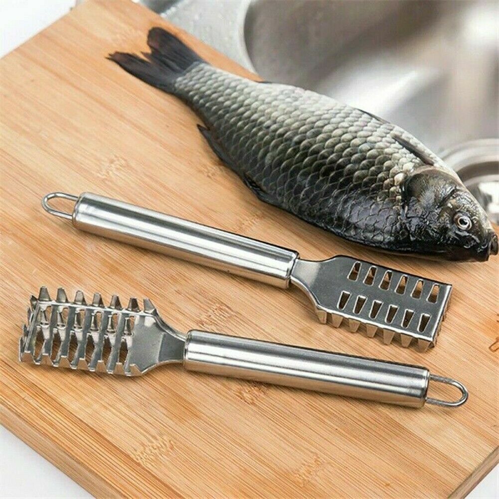Squamatore Pesce In Acciaio Inox - Raschietto Professionale Per Pulire Pesce Senza Schizzi - Foto 4