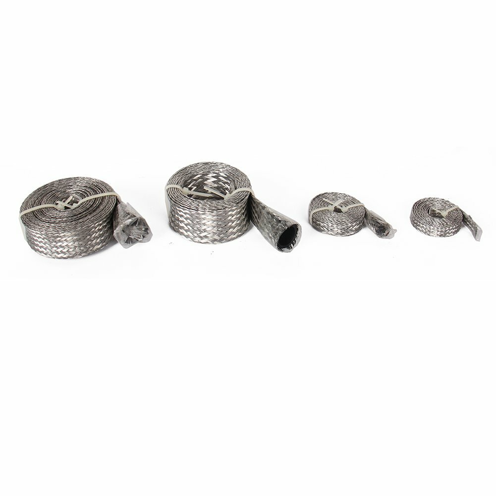 Flex Braid Steel Braided Radiator Heater Hose Line Wire Cover Sleeve