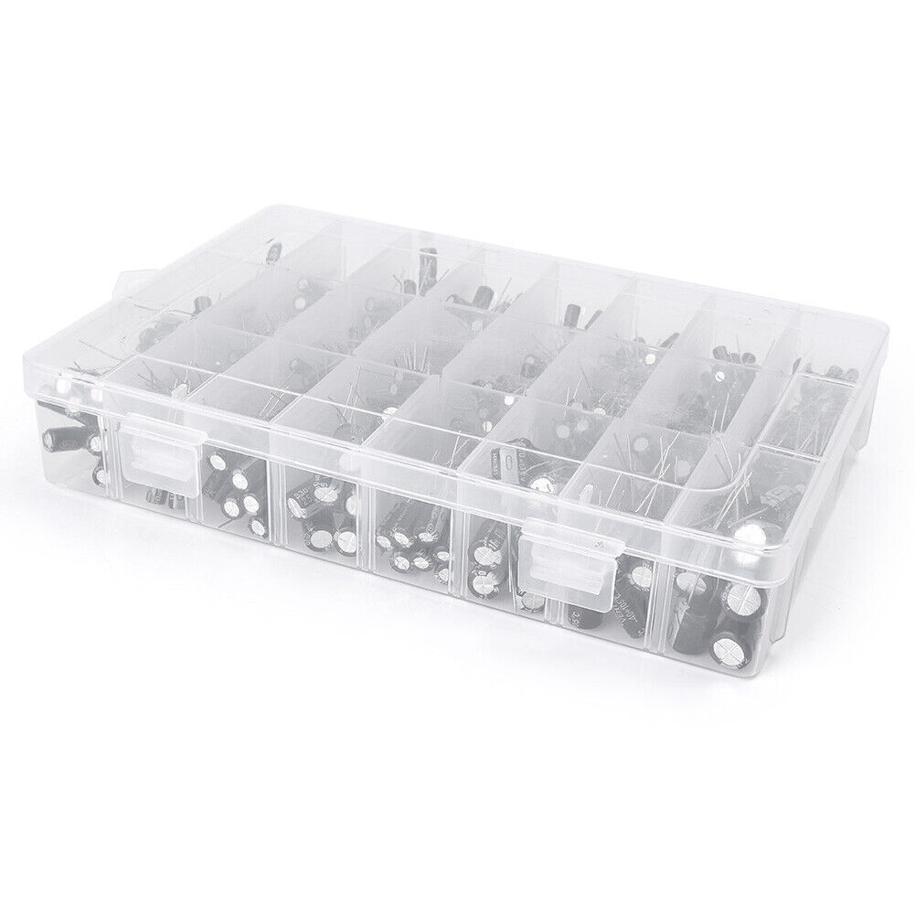 500x 0.1uF-1000uF Mixed 24 values Electrolytic Capacitors Assortment Kit Set