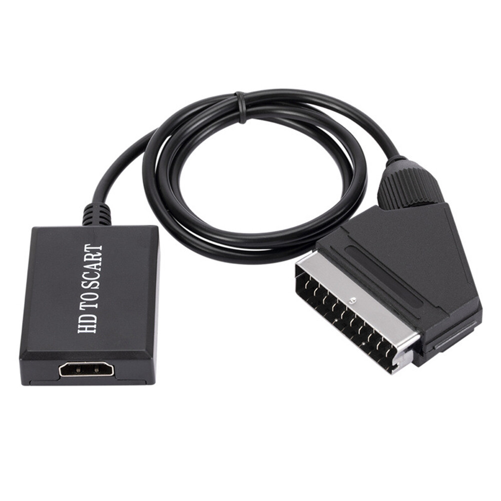 HDMI-compatible to Scart Converter HD TV DVD 720P 1080P Video Audio Adapter