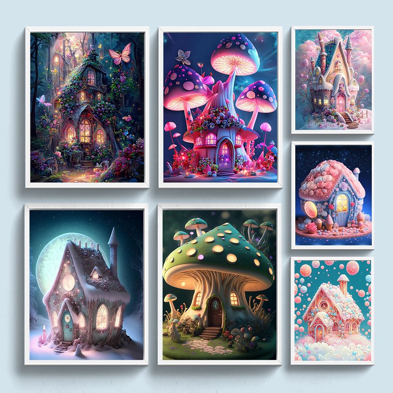 Komplettes Stickerei-Kreuzstichset Aus ÃKo-Baumwollgarn, 16 Ct, Bedruckt, Traumh