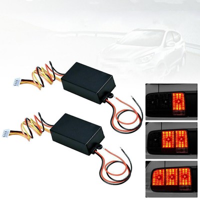 2 Universal 3-Step Sequential Chase Flash Module Boxes For Car Turn Signal Light