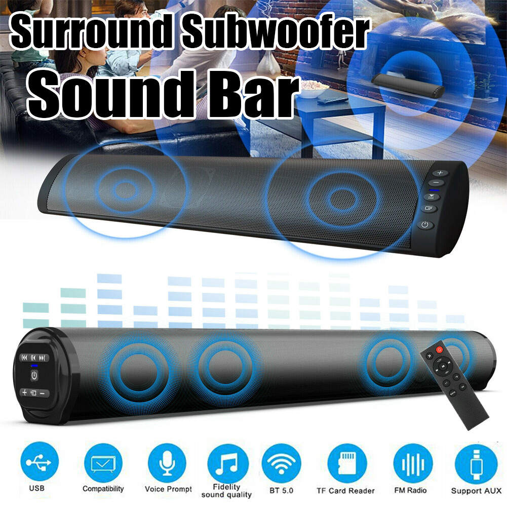 Bar 4 Speaker System Subwoofer Tv Home Theater Remote