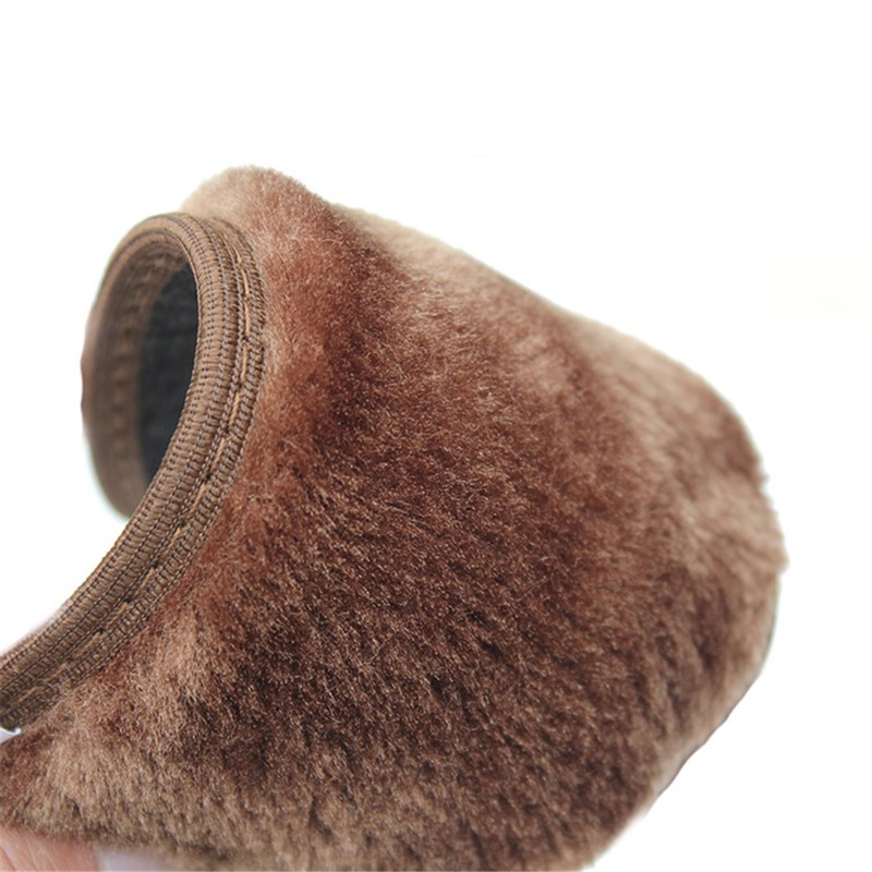 Warm Winter Thermal Insoles Soft Cashmere Wool Shoes Boots Inserts Pads Brown UK