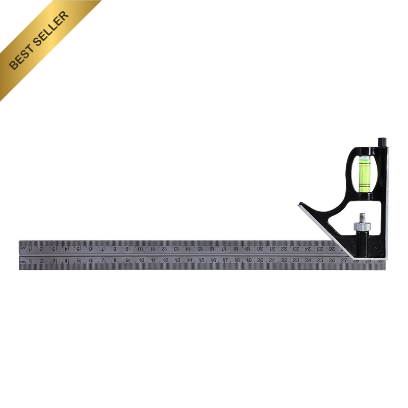 300Mm 12" - Adjustable Engineers Combination Square Set Right Angle Ruler GD