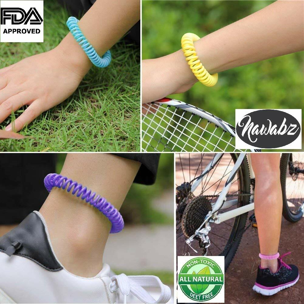 Mosquito Repellent Bracelet,20 Pack with 24 Patches,100% Natural Non-Toxic
