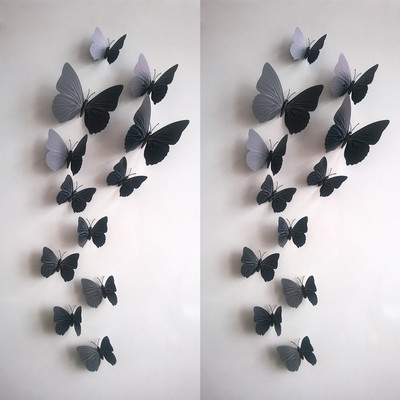 12pcs PVC DIY 3D Butterfly Art Design Wall Sticker Decal Home Decor Room Decors