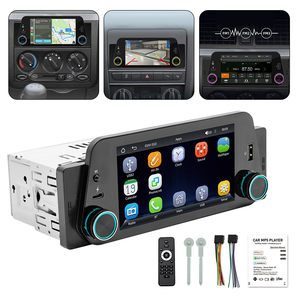 Car Stereo CarPlay Android Auto Radio Touch Screen Bluetooth Mirrorlink System