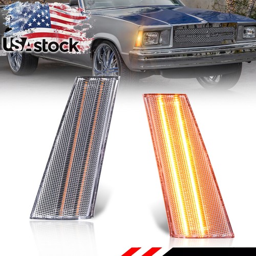 ライト・ランタン Kn One Off Shade + Kn Stripe Amber LED Front Corner Signal Side Marker Light For Land Cruiser