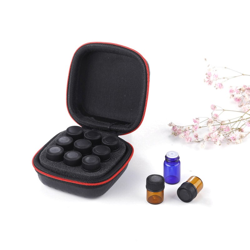 Essential Oil Storage Case Box 9 Slots 1-3ML Aromatherapy Organizer Holder