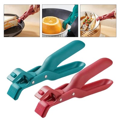 Multi-Purpose Anti-Scald Bowl Holder Clips for Kitchen Non-Slips Silicone Clip
