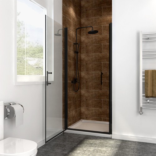 SUNNY Bifold/Pivot Swing Shower Door Enclosure Frameless Clear 1/4" Glass Panel