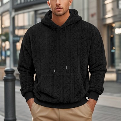 Sleek and Stylish Men's Hoodie Sweatshirt Ideal for Layering in Winter Months