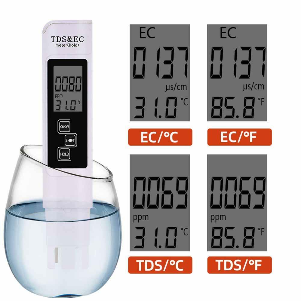 Digital LCD Wert TDS EC Wasser Test Meter Messgerät Prüfer für Aquarium Pool