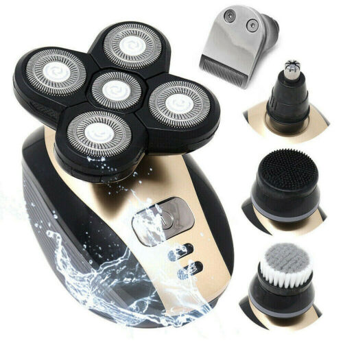 5 IN 1 4D Rotary Electric Shaver Rechargeable Bald Head Hair Beard Trimmer Razor