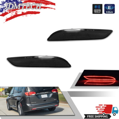 For Chrysler Pacifica & Voyager 2017-23 Smoked LED Bumper Tail Brake Lights Pair