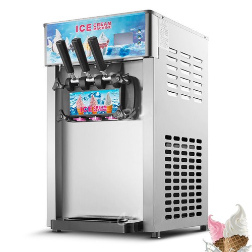 3 Flavor Frozen Ice Cream Cones Machine Soft Ice Cream ...