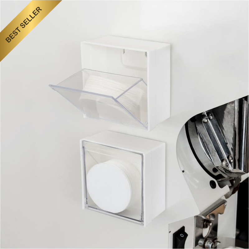 Espresso Paper Filter Holder Magnetic Storage Dispenser for 51mm-58mm Filters Wh