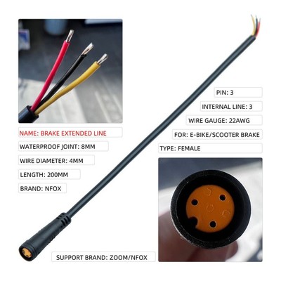 Ebike Display Connector 2/3/4/5/6 Pin Cable Waterproof Connector Signal Line New