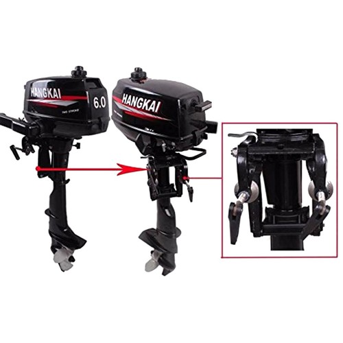 HANGKAI 6HP Outboard Motor 2Stroke Fishing Boat MOTOR Water Cooling