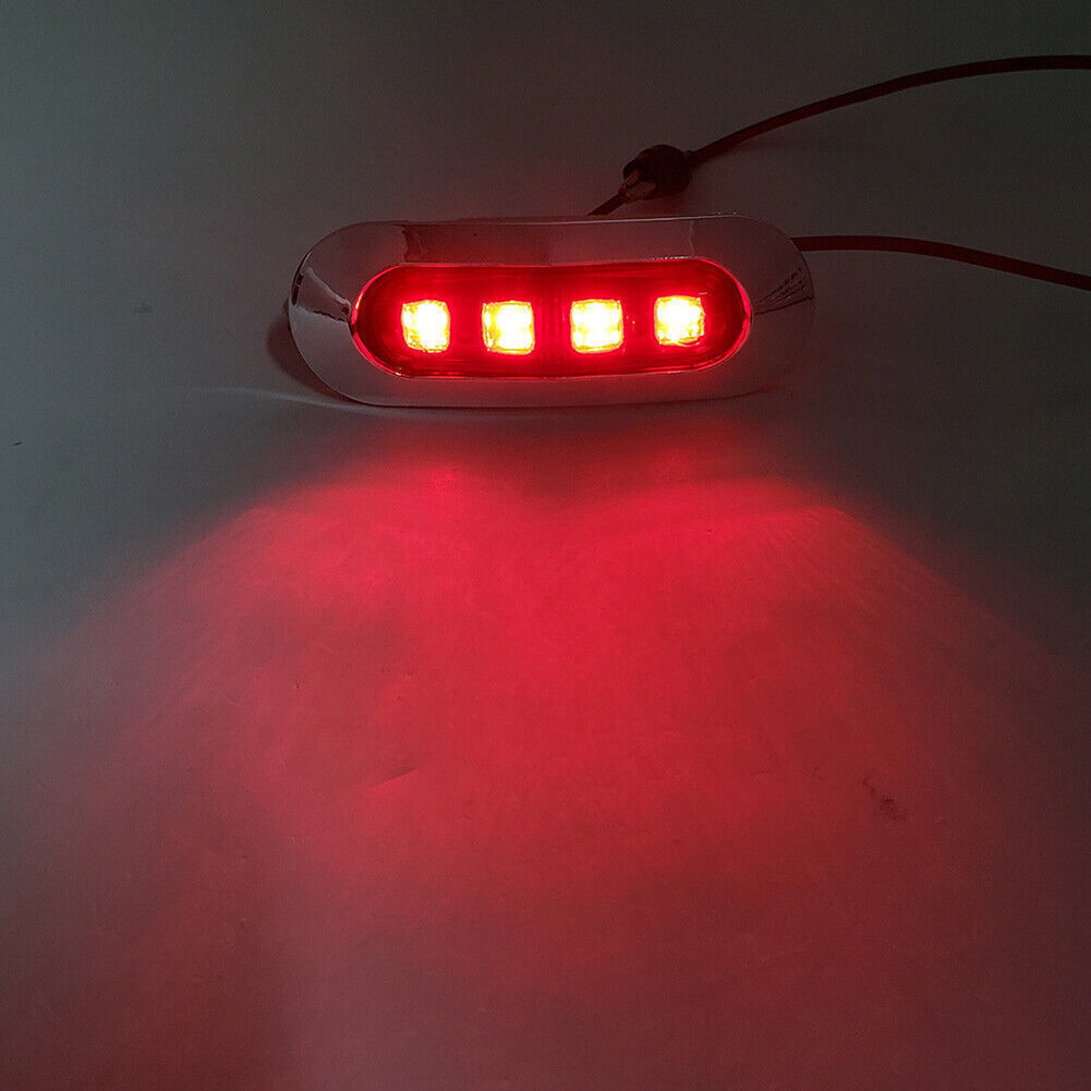 1pc 4 LED Side Clearance Marker Light For Car Truck Trailer Pickup 12V 24V Red