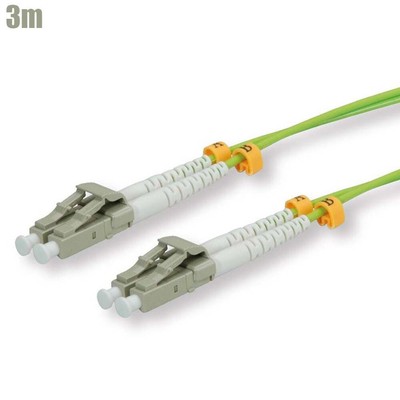 3M LC/UPC to LC/UPC Multi Mode Duplex OM5 Fiber Optic Optical Patch Cable Green