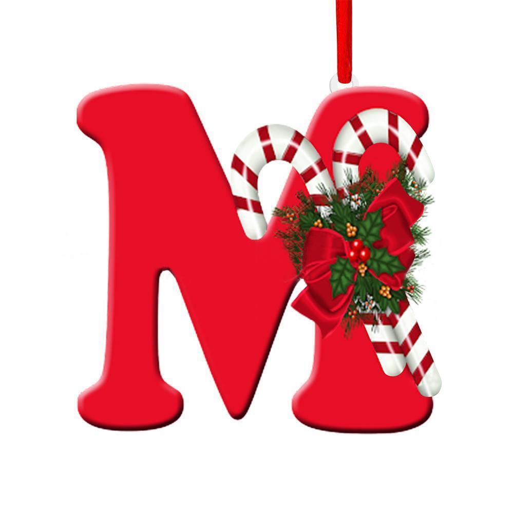 Personalized 26 Letter Christmas Ornament Customizable Tree Decor Xmas