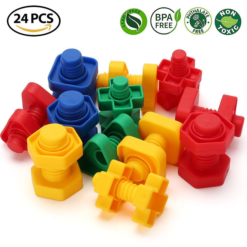 Jumbo Nuts and Bolts Fine Motor Skills Matching Game Montessori Toys