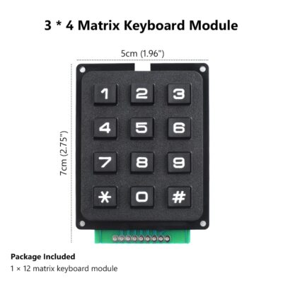 3x4 Matrix Array 12 Keys Switch Keypad Keyboard Module for MCU Arduino 4x3