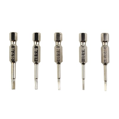5 Pcs  Set Magnetic Triangle Head Screwdriver Bits Steel 1 4 Hex Shank 50mm
