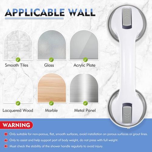 Bath Safety Suction Grip Handle Bathroom Tub Shower Toilet Hand Rail Supporter