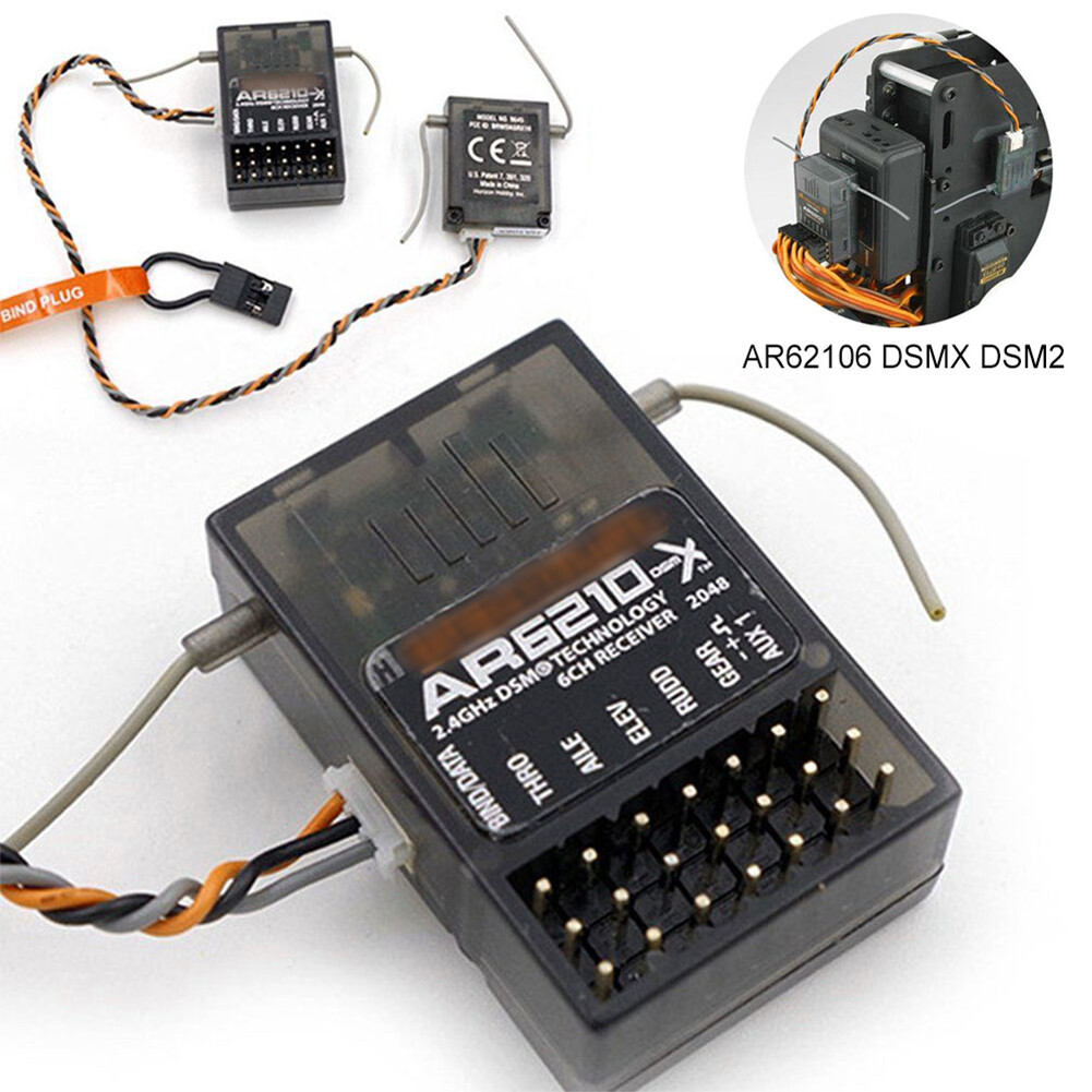 AR6210 DSMX 6 Channel Receiver RX Support DSM2 for Spektrum Transmitter TX RC US