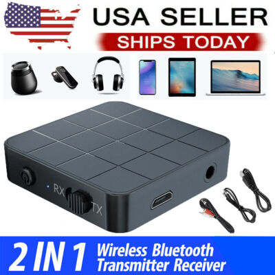 Bluetooth 5.0 Transmitter Receiver  Stereo Music Audio Home For TV Adapter TV PC