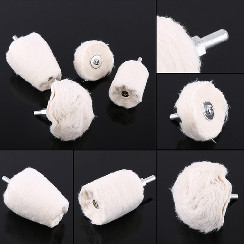 VGEBY 4 Pcs Automobile Motorcycle Polishing Cotton Mop Wheel Buffing Pads