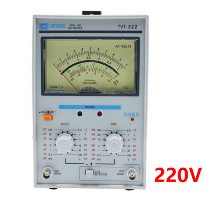 TVT-322 Dual Channel Milivoltmeter Double Needle Millivoltmeter New Design High