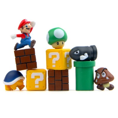 10pcs Set Mario Bullet Mushroom Aquarium Fish Tank Underwater