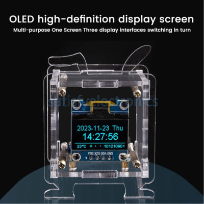 ESP8266 DIY Electronic Kit OLED Display Mini Clock + Shell DIY Soldering Project